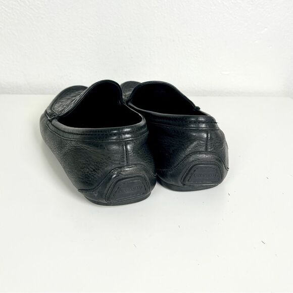 Coach C Print ‘Jake’ Mens Black Leather Loafers
